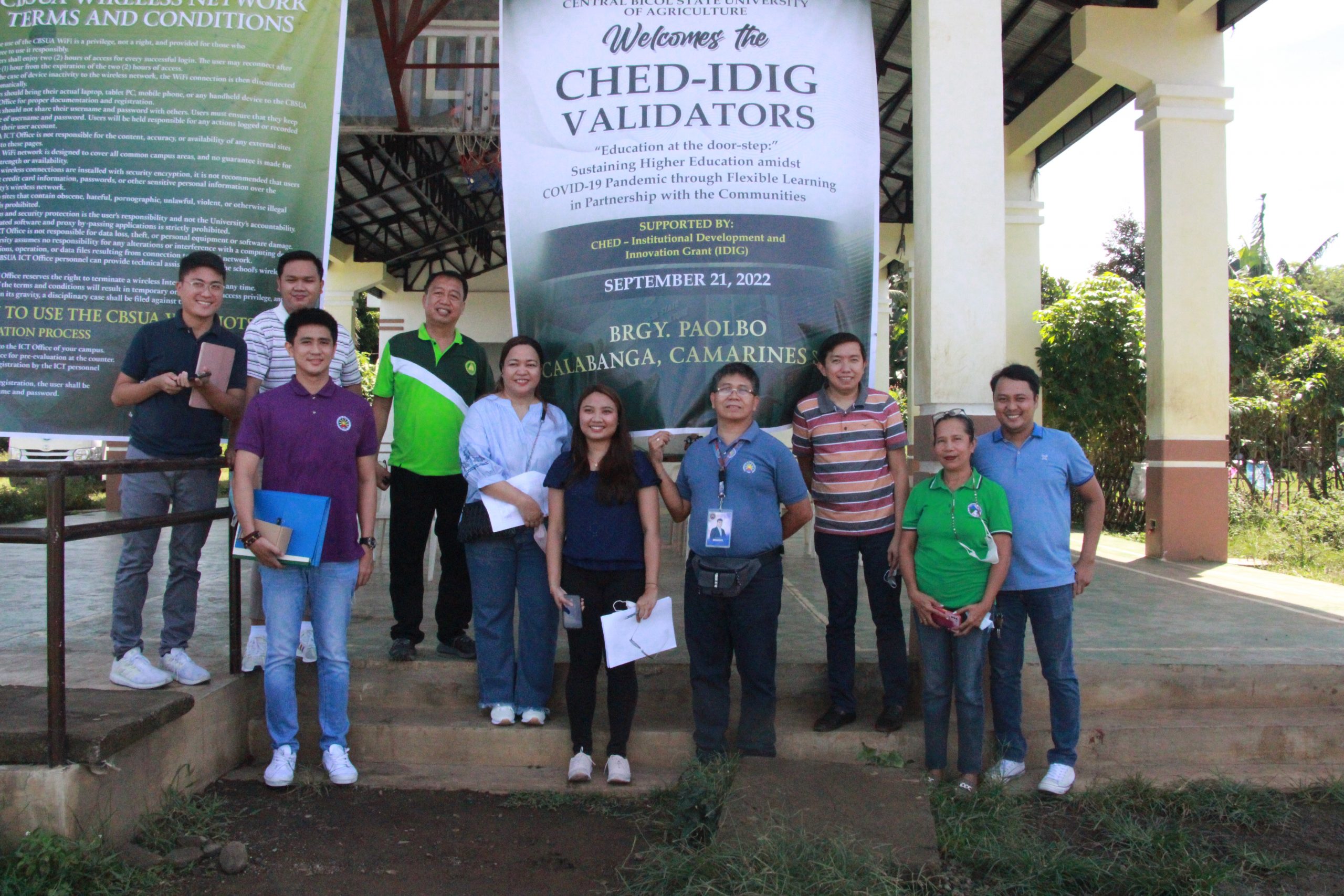 CBSUA FREE WIFI PROJECTS UNDERGO CHED-IDIG ONSITE VALIDATION