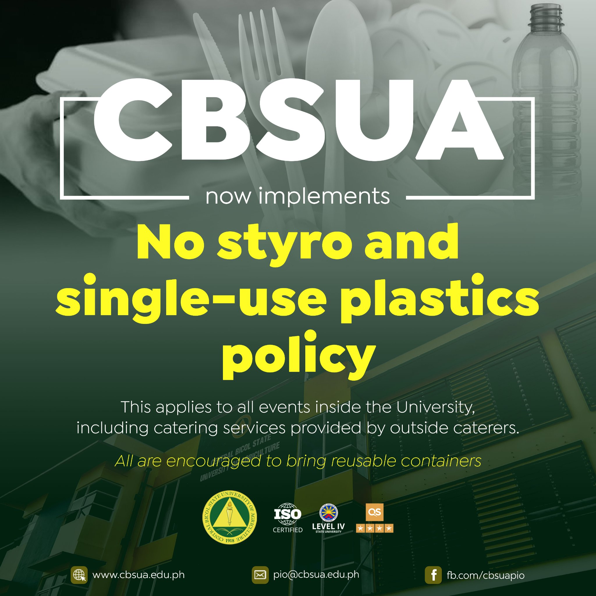 CBSUA BAN SINGLE-USE PLASTIC