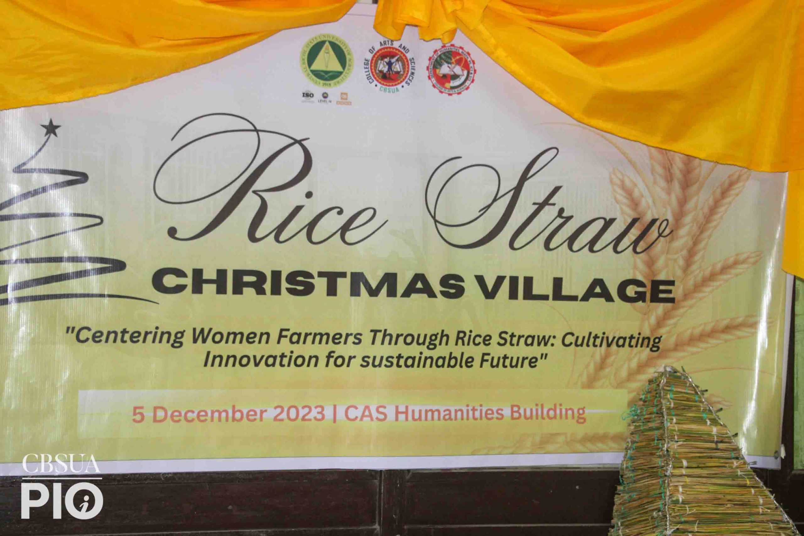 CAS HUMANITIES DEPARTMENT SETS UP RICE STRAW CHRISTMAS VILLAGE