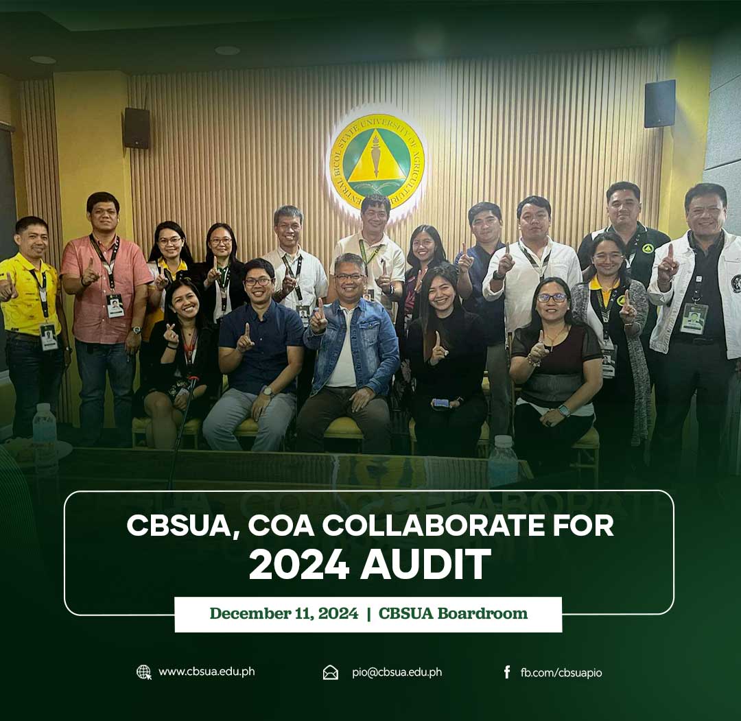 CBSUA, COA COLLABORATE FOR 2024 AUDIT