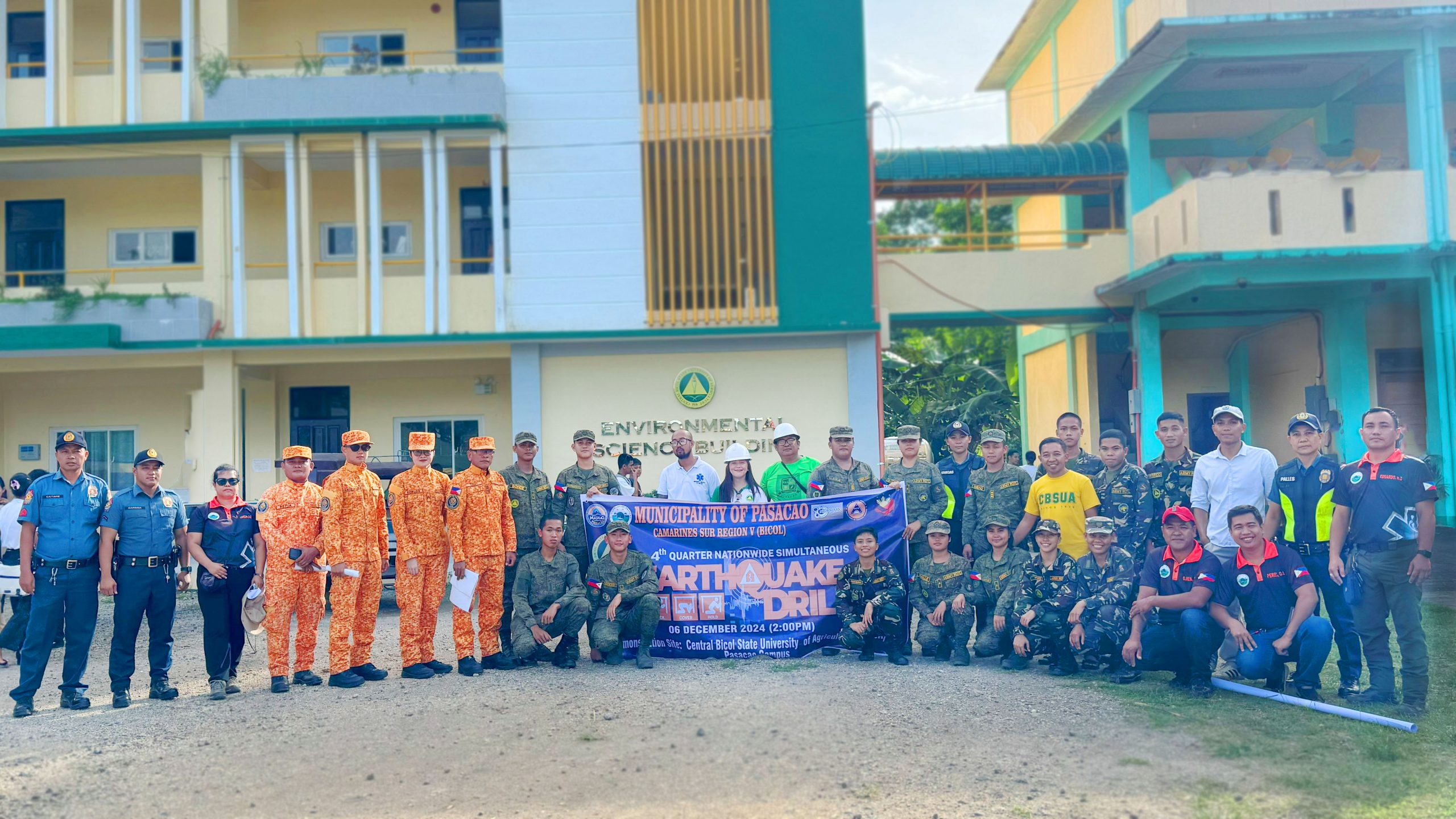 CBSUA PASACAO COMPLETES ITS 4TH QUARTER EARTHQUAKE AND FIRE RESPONSE DRILL